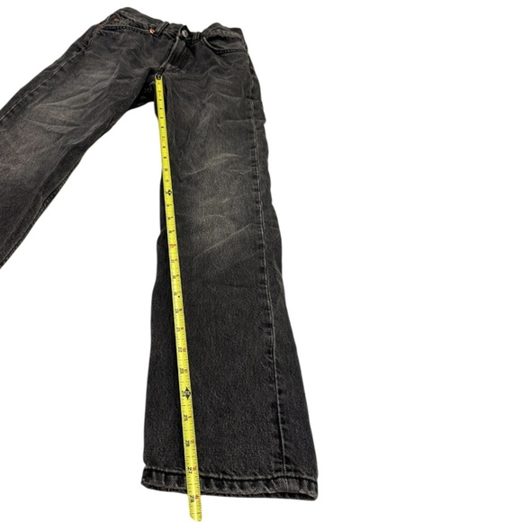 Zara Black Washed Jeans Wide Straight Leg Size 2 - Picture 6 of 6